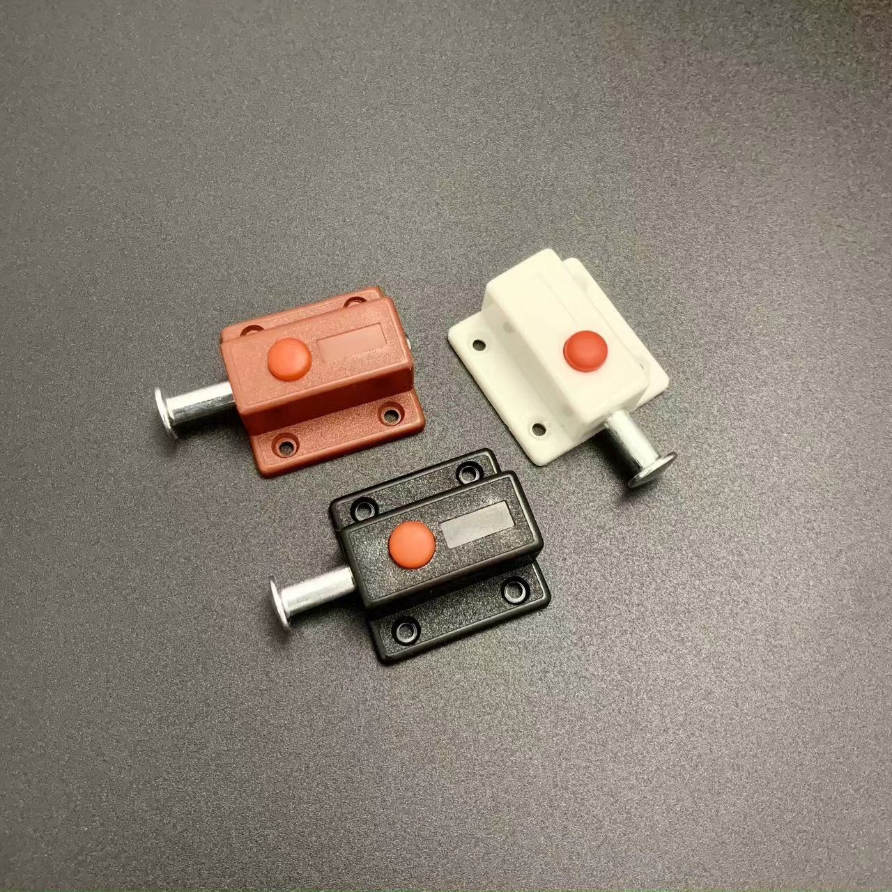 Утолщенные мебельные аксессуары пластиковый автоматический кнопочный засов с крышкой замок для дверцы шкафа автоматический пластиковый пружинный засов