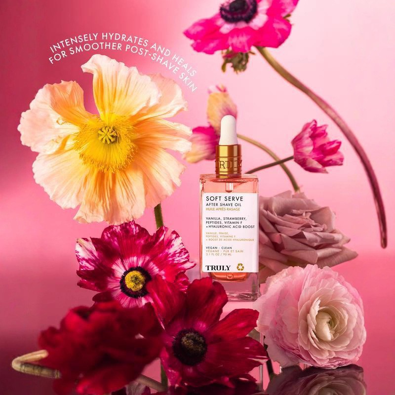 Cross-Border Popular Truly Shave Oil Vanilla Scent Care Essential Oil Buttocks Pink Aftershave