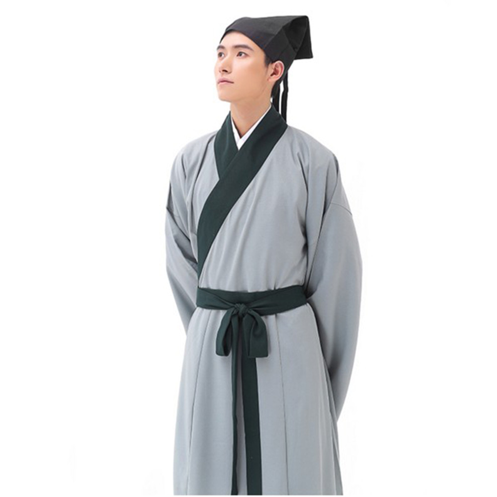 New Ancient Costume Adult Male Book Boy Performance Costume Private School Teacher's Chinese Studies Costume Hanfu Scholarly Performance Hanfu