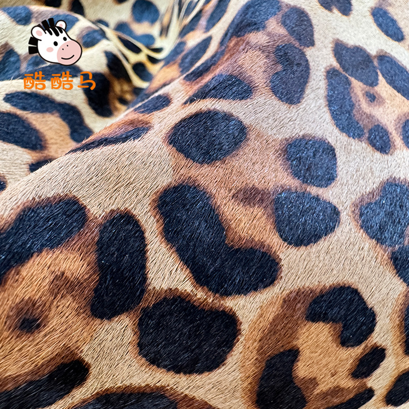 Origin Genuine Horse Fur Brown Leopard Print Cowhide Top Layer Leopard Spot Cowhide Wholesale for Bags, Shoes, and Clothing