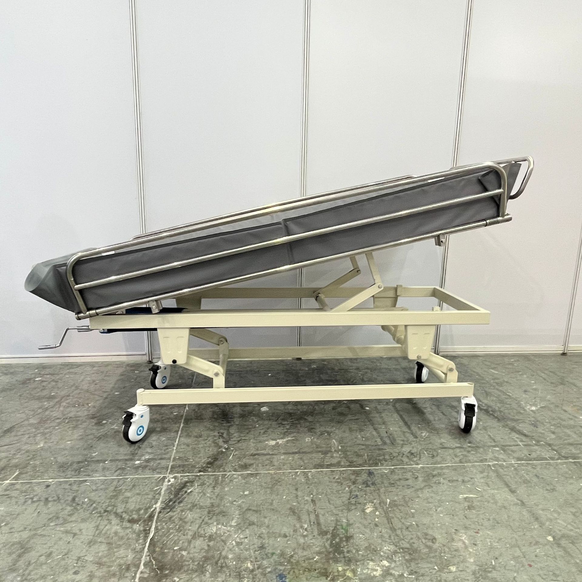 Carbon Steel Waterproof Bath Bed for the Elderly Manual Electric Removable Lifting Bath Bed Cleaning Bed Bath Cart Shower