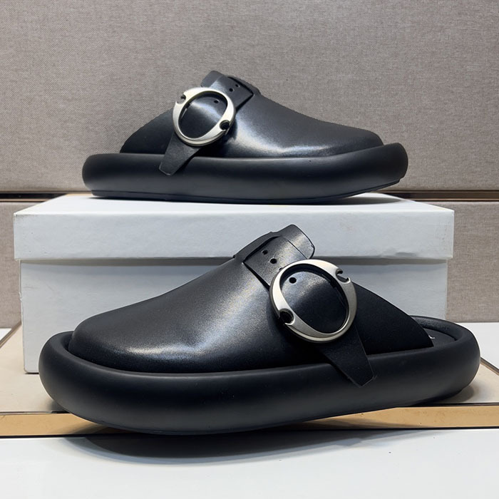 Обувь для мужчин из натуральной кожи, не скользящая, удобные сланцы Birkenstock, закрытый носок, весна/лето 2025 года, европейская станция