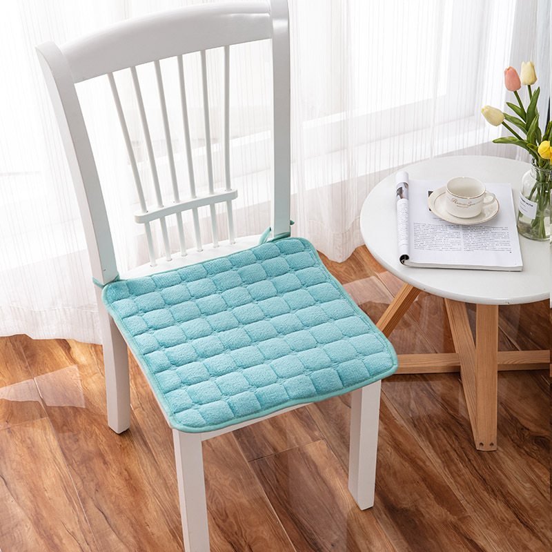 Inventory Processing Restaurant Chair Cushion Autumn and Winter Plush Dining Table Stool Cushion with Strap Household Dining Chair for Hair