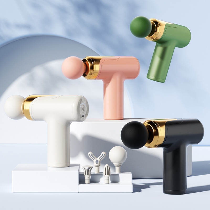 Mini fascia gun home portable muscle relaxer rechargeable small massager mini cross-border electric fascia grab