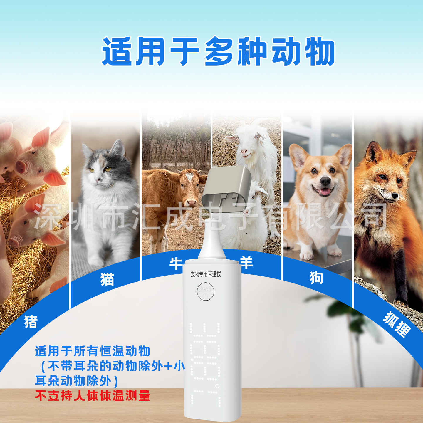 [New Style] Animal Ear Thermometer Pet Thermometer Veterinary Thermometer Electronic Thermometer Cat and Dog Thermometer
