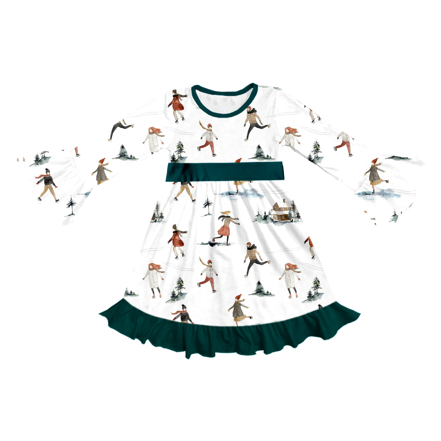 Boutique Foreign Trade Children's Clothing Printed Children's Cute Creative Customized Autumn Nightgown