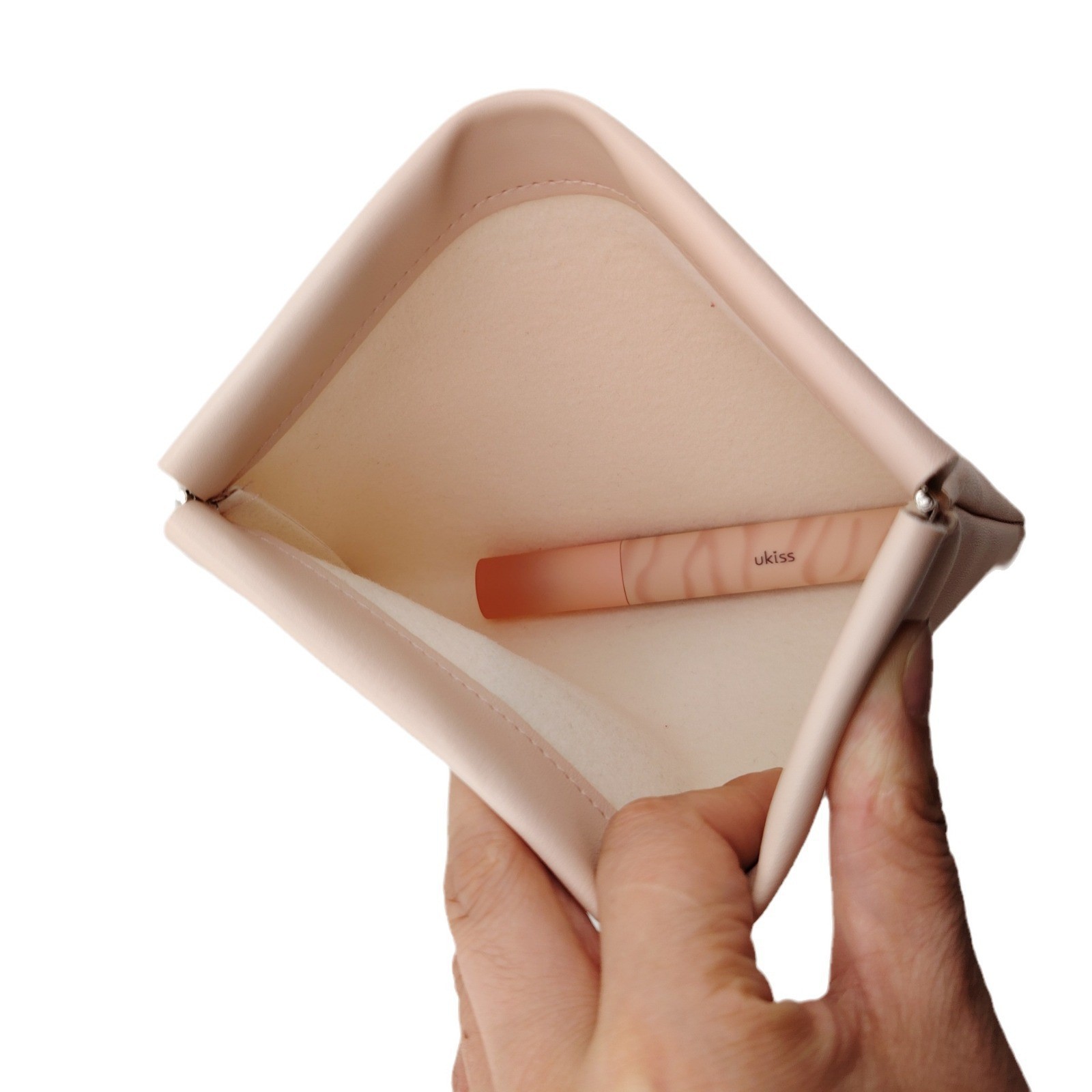 Factory automatic closing leather waterproof storage bag coin purse PU mini cosmetic packaging shrapnel bag customization