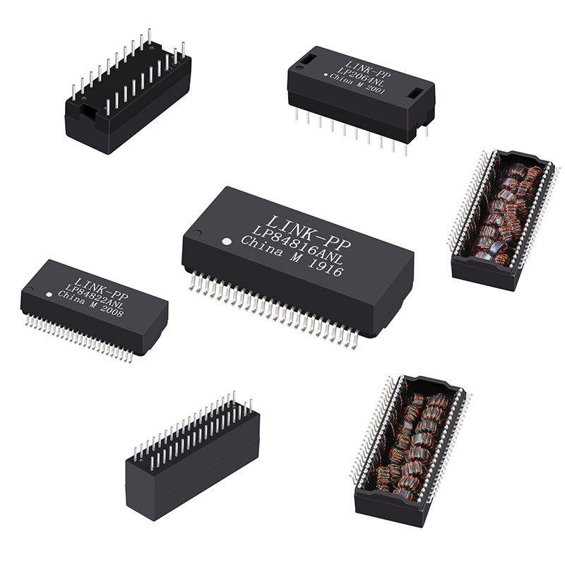 H2001ADG network transformer 100 megabit dual-port Ethernet isolation filter vertical 180 degrees