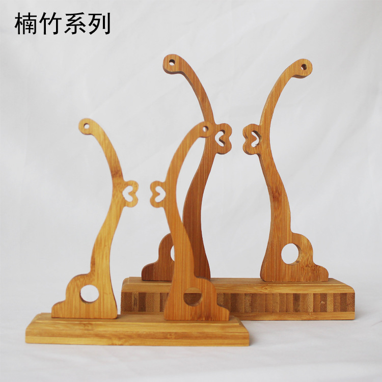 Round fan stand folding fan stand bamboo solid wood display stand removable fan holder fan base antique style palace fan display stand