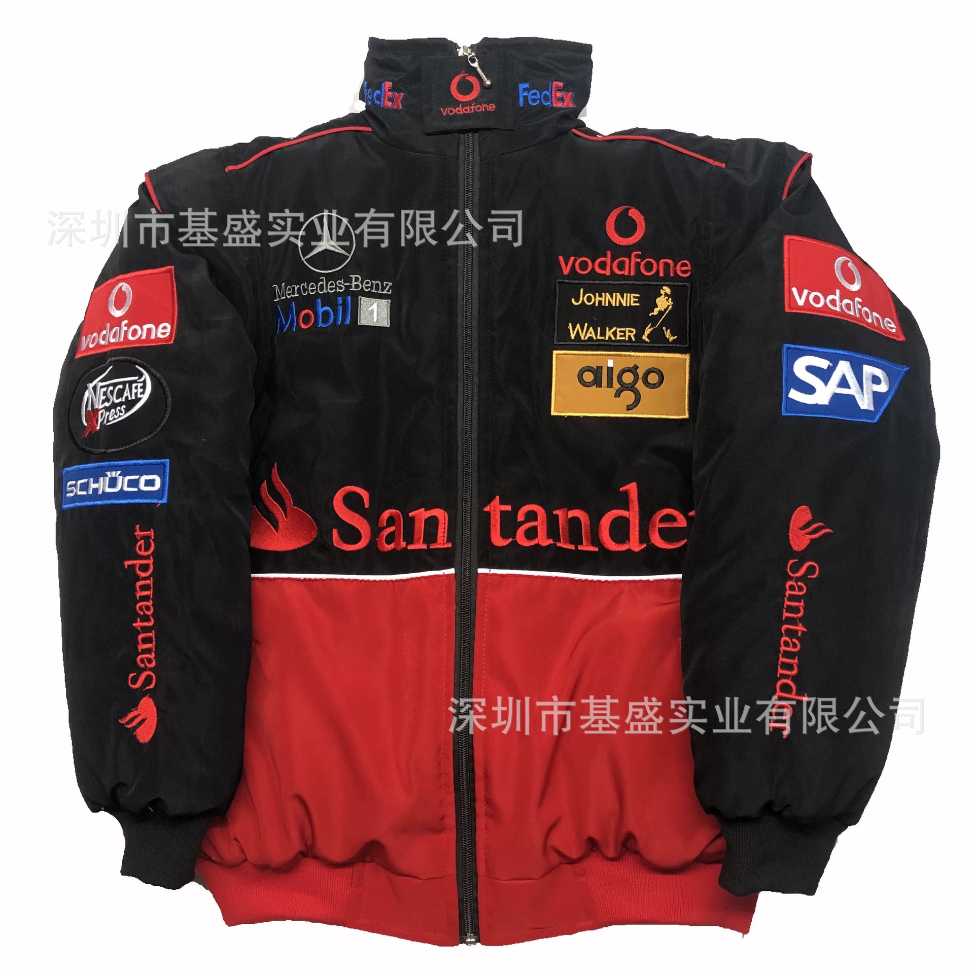 F1 Racing Suit Trendy Instagram Style European and American Style Full Embroidery Racing Suit Casual Long Sleeve Cotton-padded Coat in stock Full Embroidery