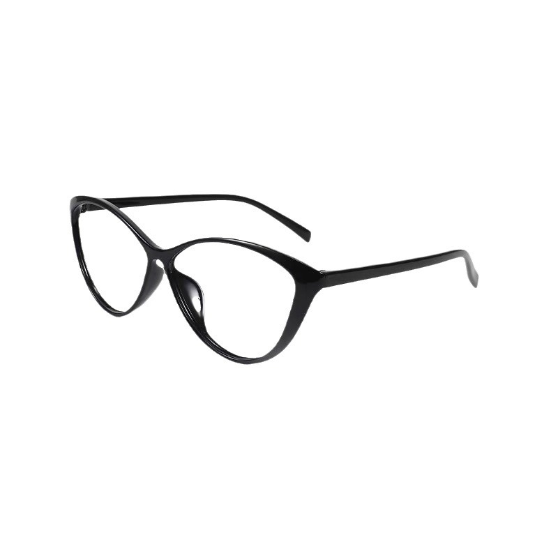 Retro Cat's Eye Flat Glasses Women's Advanced Sense Anti-Blue Light Glasses Near-Sight Frame European and American Plain Cross-Border Glasses