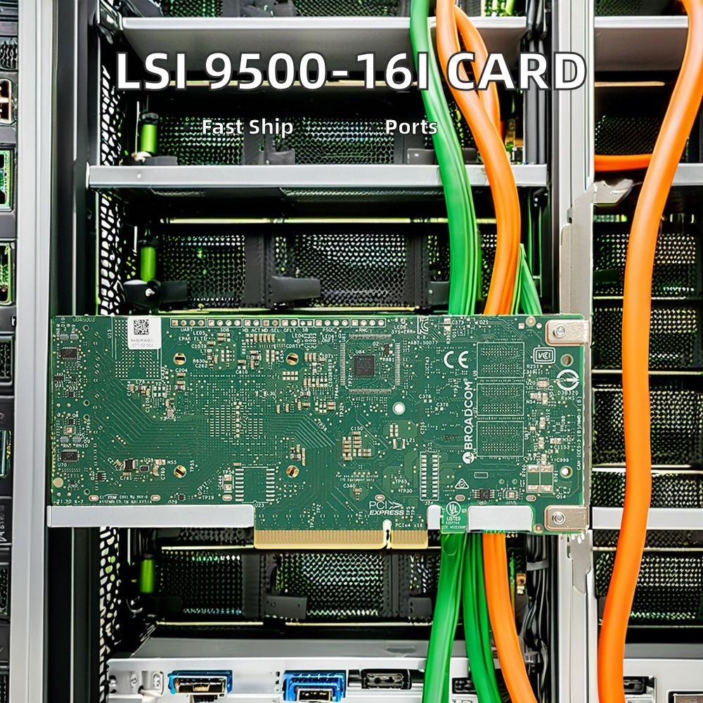 Original Lsi 12Gb 16-Port Pcie Gen 4.0 Hba Card 9500-16I for Sas Computer Zero