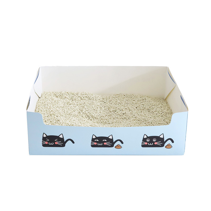 Disposable car litter box convenient and fast travel large space comfortable folding cat litter box wholesale