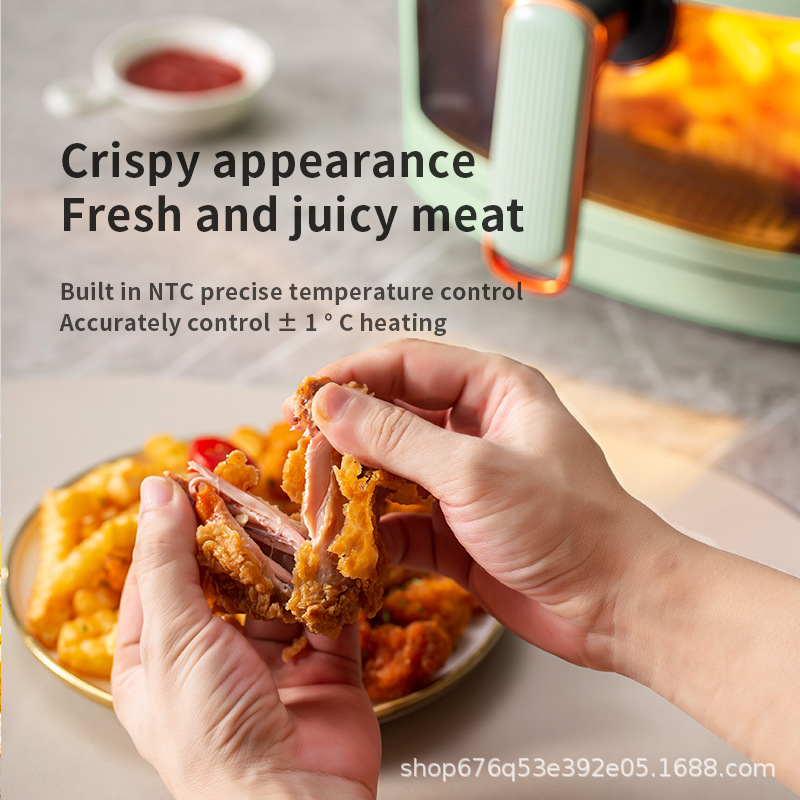 Air Fryer Cross-Border Household Multifunctional French Fries Machine Air Fryer 8L Large Capacity Visual Electric Fryer Europe and the United States