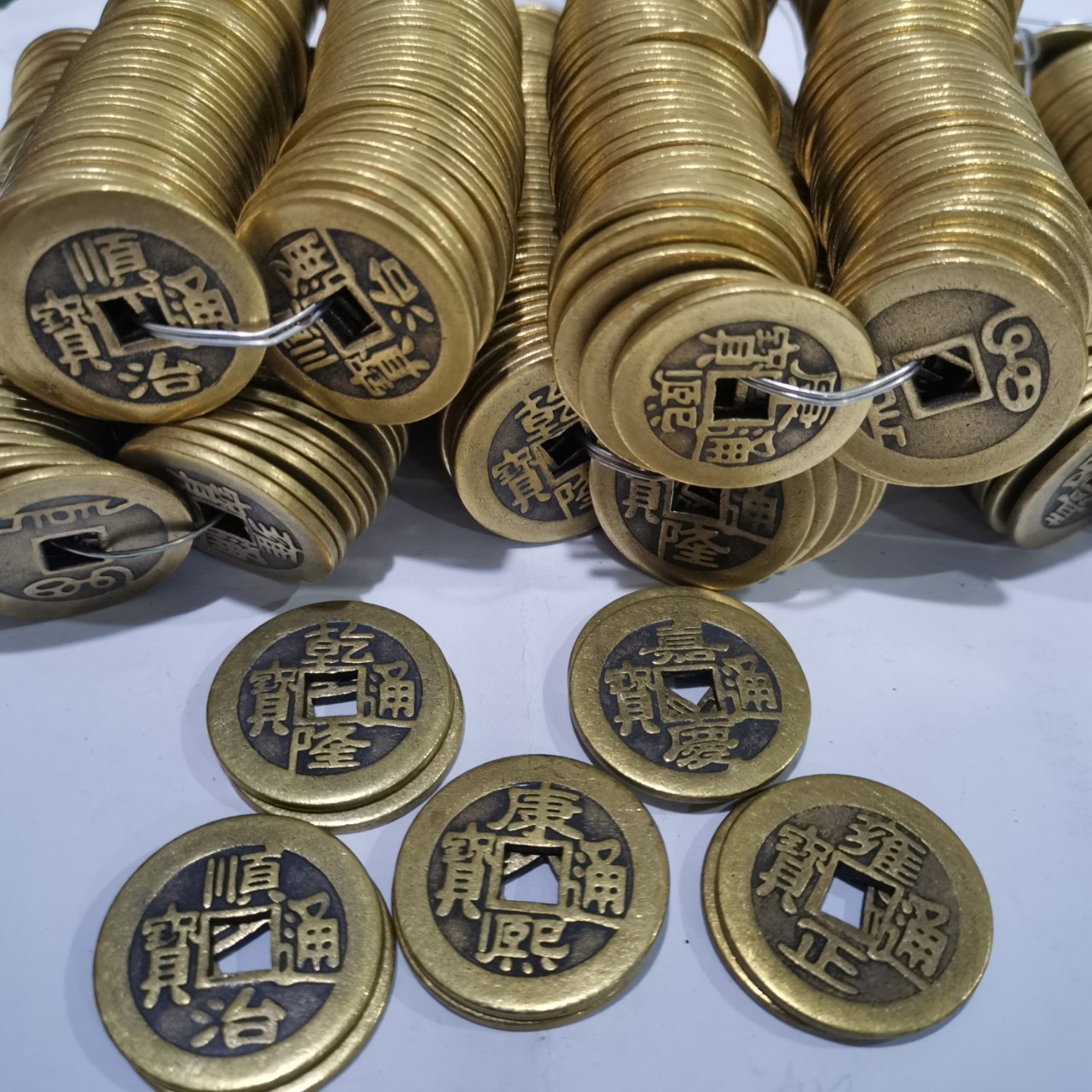 Tengda copper manufacturers wholesale brass 2.8 copper coins thickened pure copper 2.3 five emperor copper coins antique yellow thick copper coins