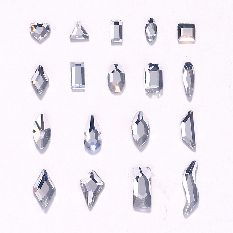 Mini small size special-shaped flat diamond flash mixed Diamond White mixed jewelry k9 diamond jewelry nail jewelry wholesale