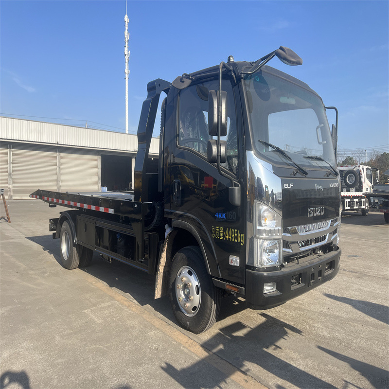 Right-Hand Drive Isuzu Tow Truck Isuzu High-Speed Rescue Vehicle One-To-Two Tow Truck Kv100 Kv600