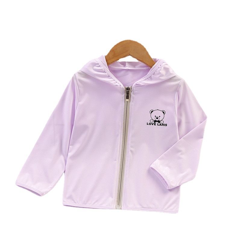 Children's Sunscreen Clothing Ice Silk 2023 New Style Girls' Clothes Summer Lightweight Cartoon Jacket for Boys and Girls