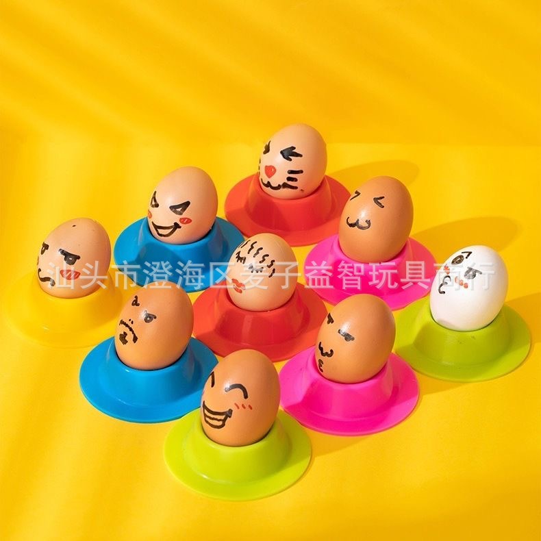 Simulated Egg Plastic Painting DIY Toy Fake Egg Painted Graffiti Pressure-Resistant Simulated Egg Breakfast Egg Wholesale