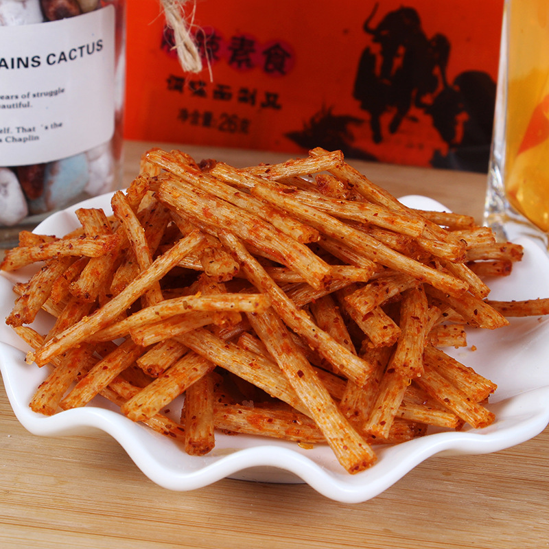 Spicy Hand-Torn Beef Flavor Strips 18g Nostalgic Spicy Vegetarian Snack from Childhood