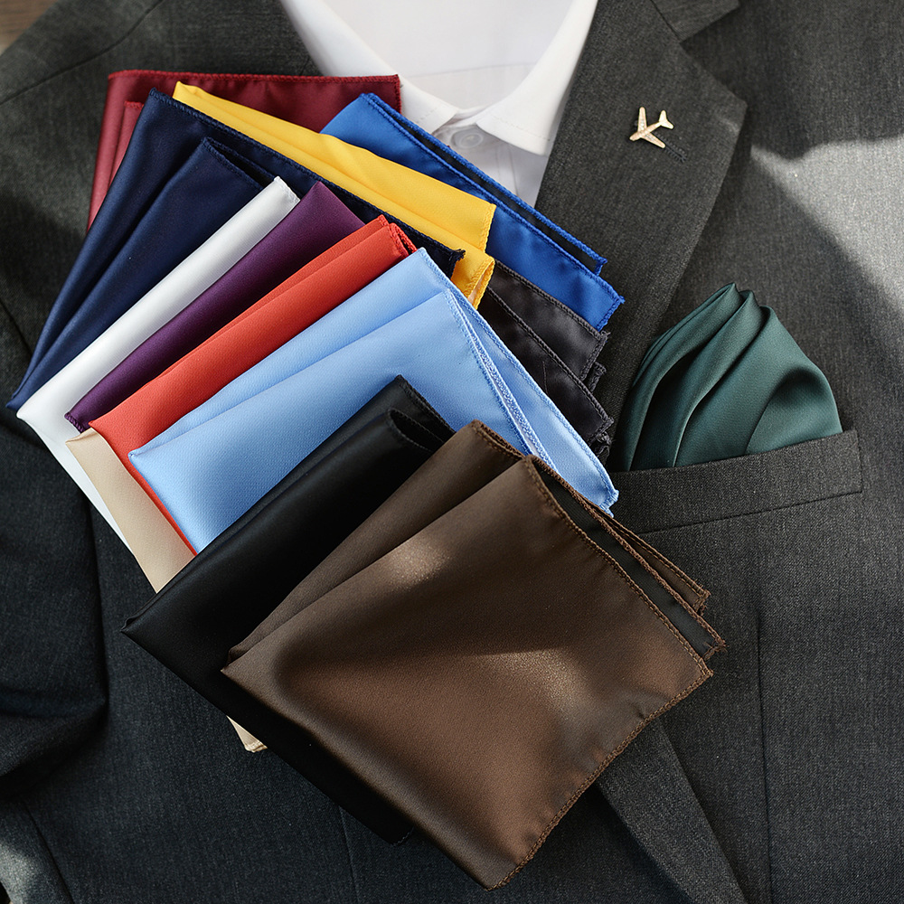 Однотонное глянцевое карманное полотенце, ретро британское квадратное полотенце, мужской костюмный платок, аксессуары для вечерних рубашек, оптовая продажа