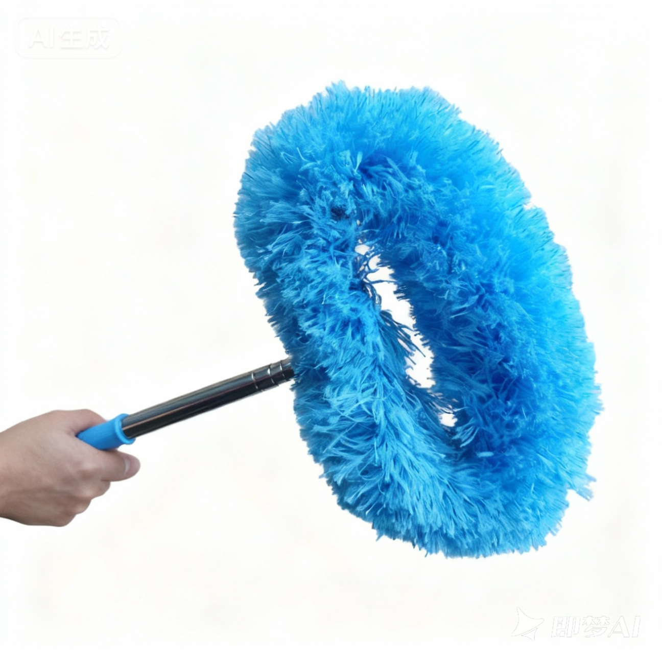 Small Round-Head Feather Duster for Dust Removal, Household Cleaning, Extendable for Cleaning Gaps and Crevices