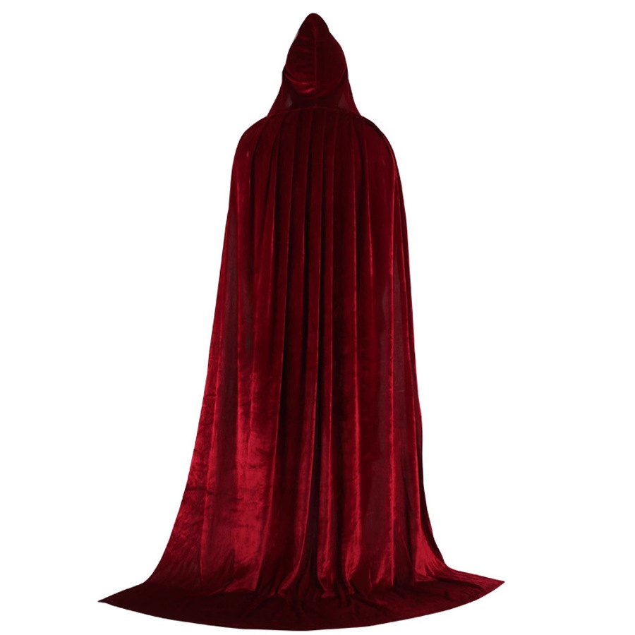 Halloween Hooded Cloak Witch Wizard Kidsren Adult Velvet Cosplay Holiday Cos Suit