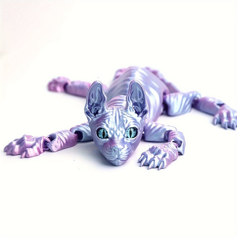 2026 New Cross-Border Dropshipping 3D Printing Sphynx Cat 3D Printing Animal Toy Realistic Cross-Border