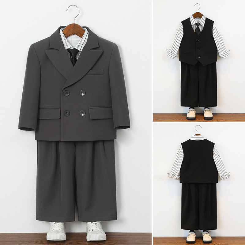 Детские костюмы, стильные пиджаки для мальчиков весной и осенью, платье для девочки одного года, костюм для выступления на пиано