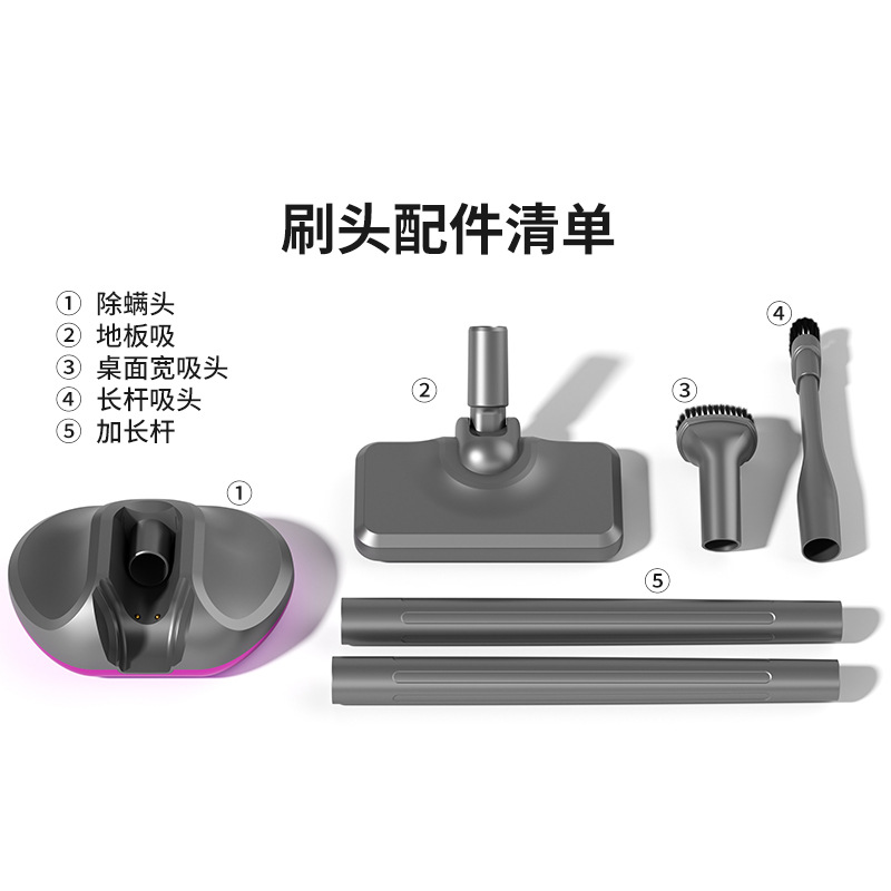 Cross-Border Car Wireless Handheld Vacuum Cleaner Multi-Functional Household Vacuum Cleaner Large Suction Mite Remover Mopping Dust Collector