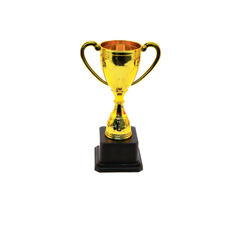 Cross-Border Children's Plastic Square Base Trophy School Kindergarten Sports Competition Award Electroplating Small Trophy Wholesale