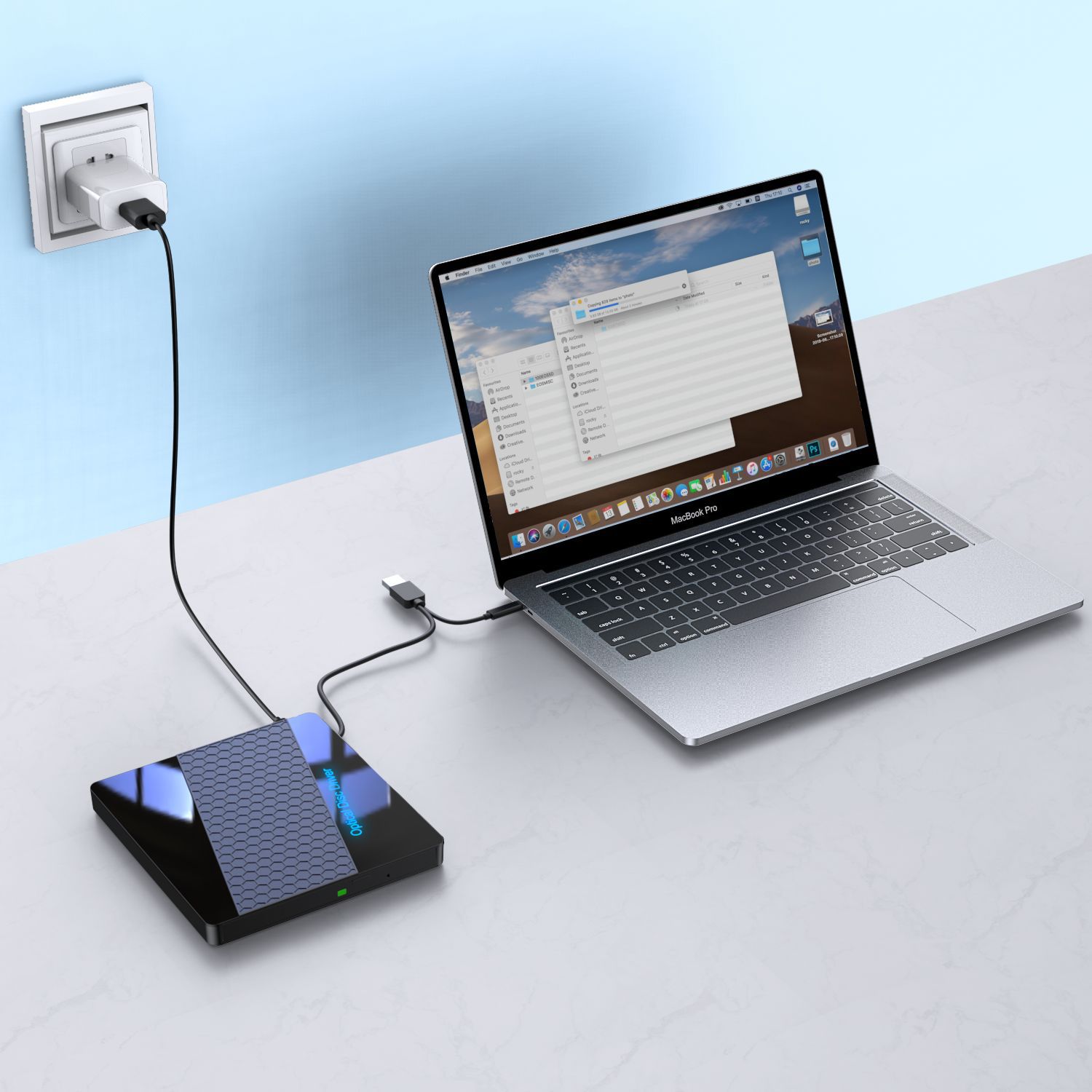 2024 new in stock computer external burner DVD CD notebook external mobile optical drive disc burner