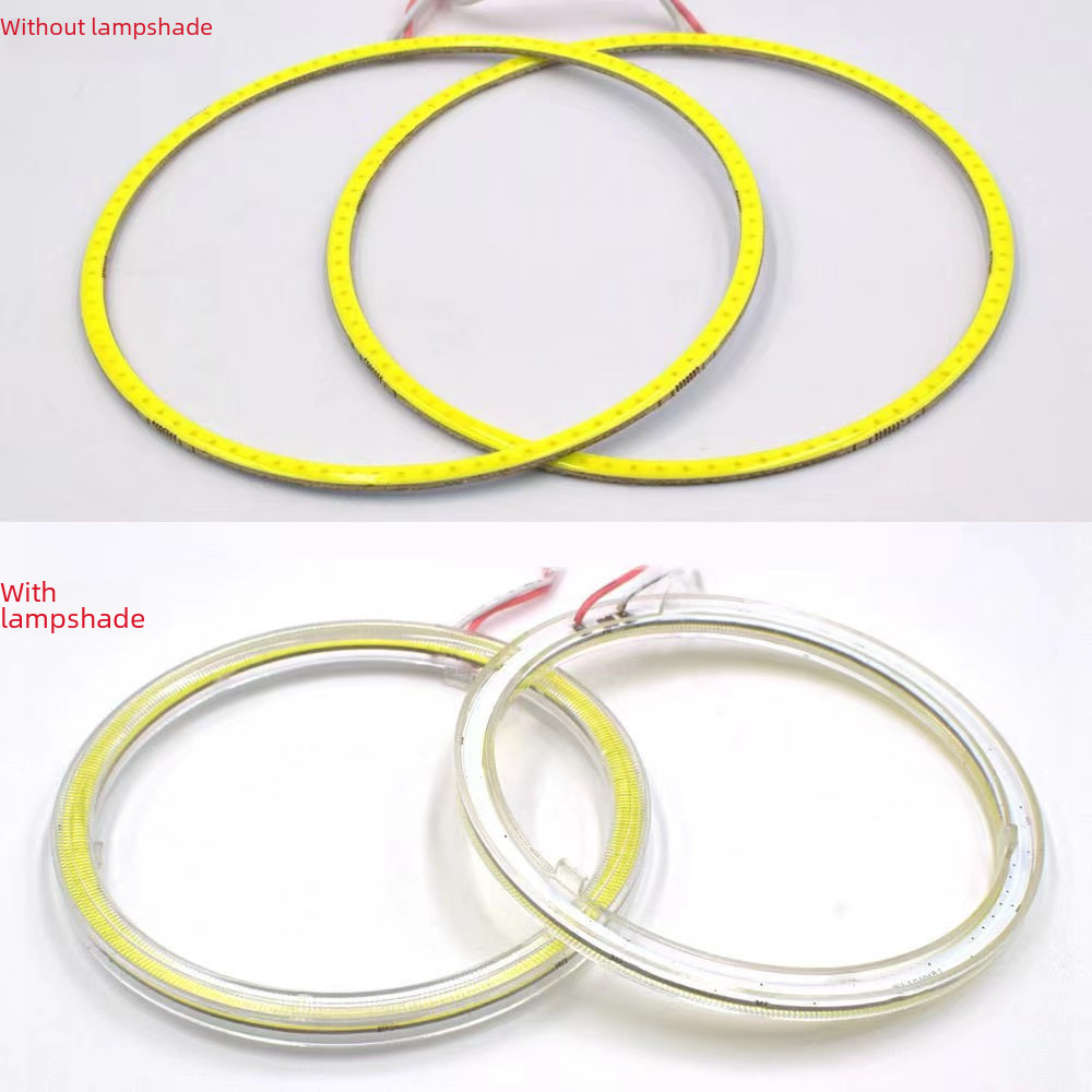 Cob Angel Eye Aperture High Brightness Devil Eye Car Led Headlight Lens Decoration Daytime Running Light Fog Light Modification Universal