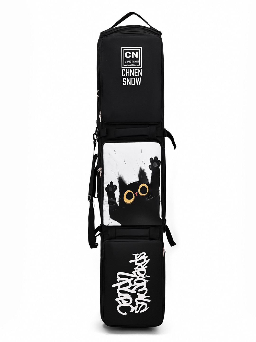 New Ski Bag with Wheels, Single Board and Double Board Ski Bag, Large Capacity Backpack, Wet and Dry Separation Ski Equipment