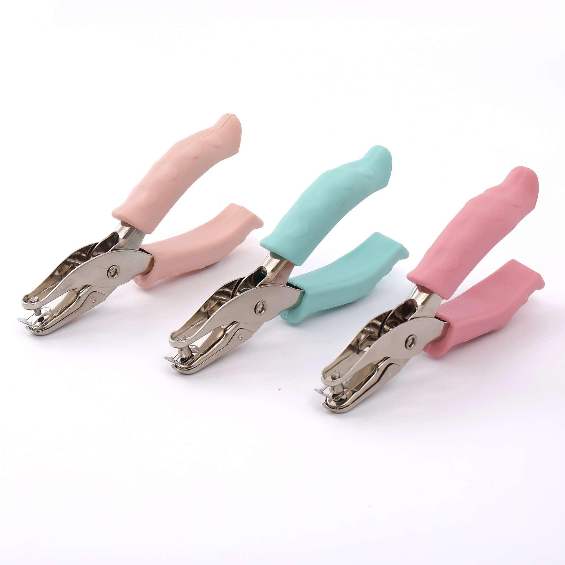 Heat shrinkable sheet puncher 6MM3mm leather case handle metal hand-held puncher punch pliers single hole ticket checker