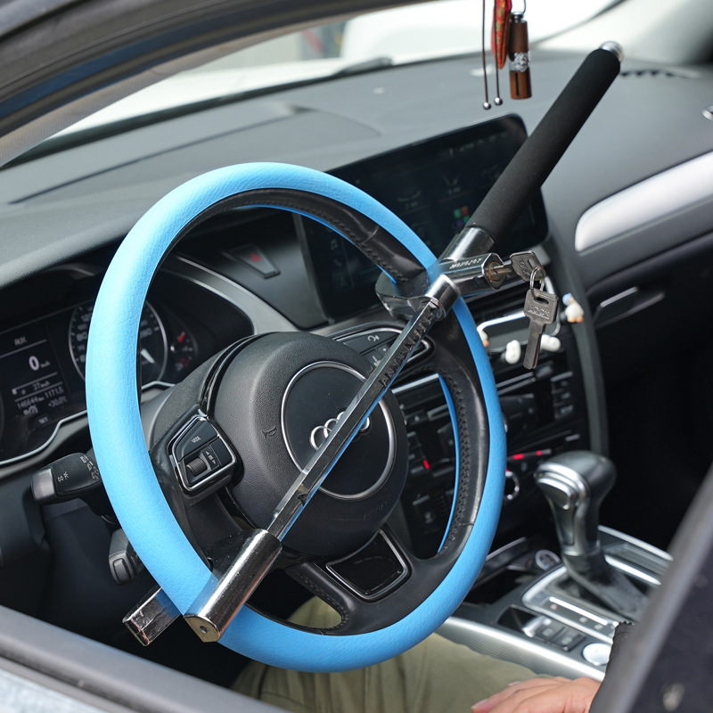 Car steering wheel lock car lock anti-theft lock car head lock safety self-defense telescopic car handle lock multifunctional