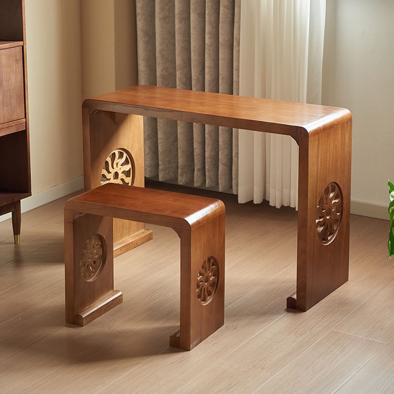 Комплект стол и табурет из массива дерева для гуцина, антикварный стиль, мелодичный стол для гуцина, традиционный стол для китайской каллиграфии