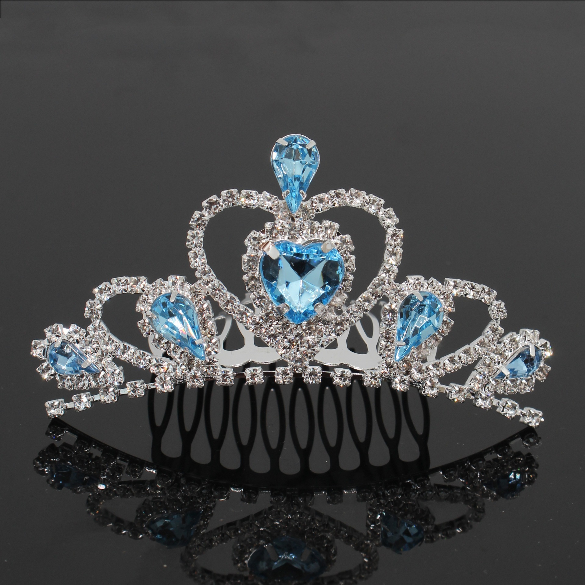 New children's comb crown headdress small crown little girl birthday crown jewelry princess skirt accessories wholesale