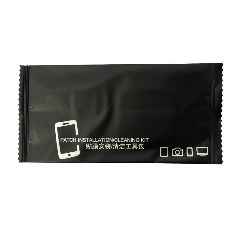 Tempered film alcohol bag three-piece film accessories wet and dry bag mobile phone tablet cleaning suit film kit