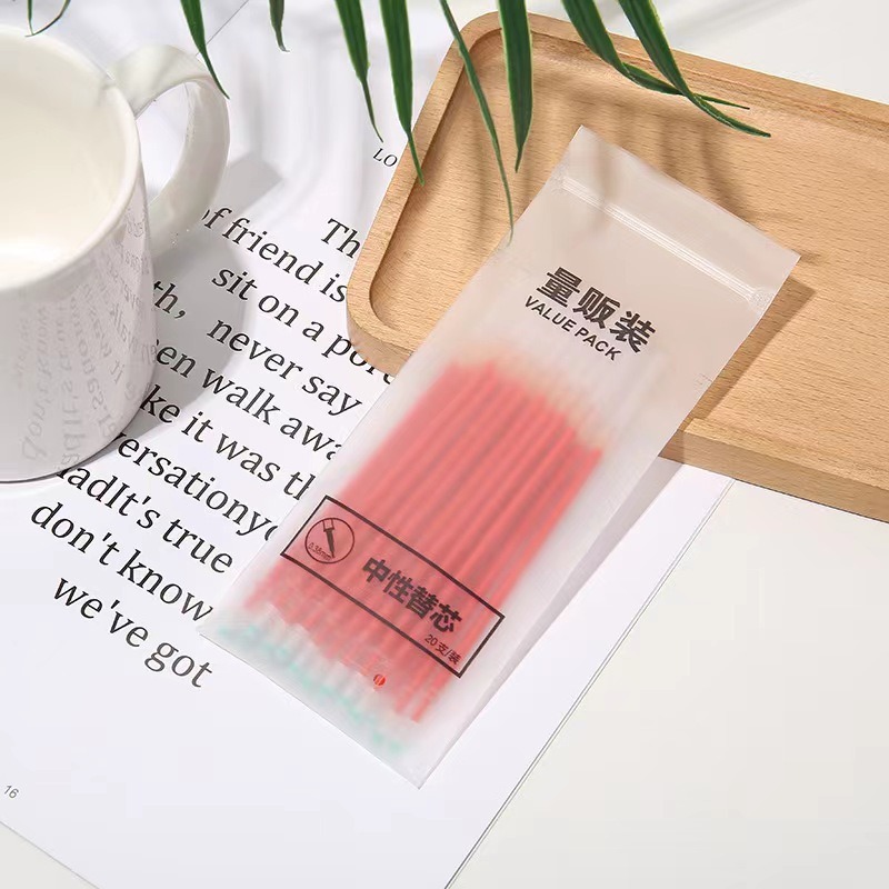 Black, Red, Blue Water-Based Bullet Tip Carbon Signature Ink Full Needle Tube Student Office Gel Pen Refill Customization