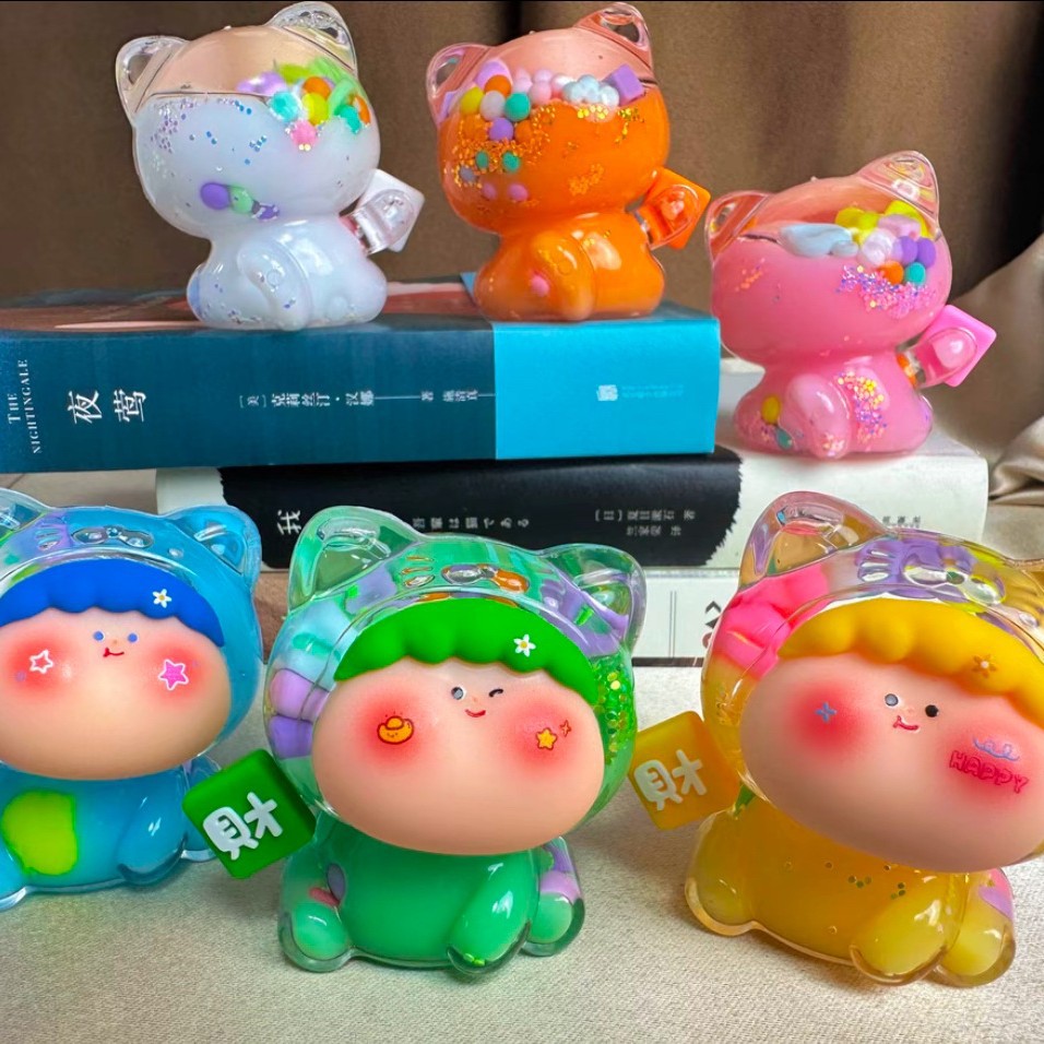 Popular Tiktok Cute Pet Lucky Cat Blind Box Trendy Creative Desktop Decoration Wholesale
