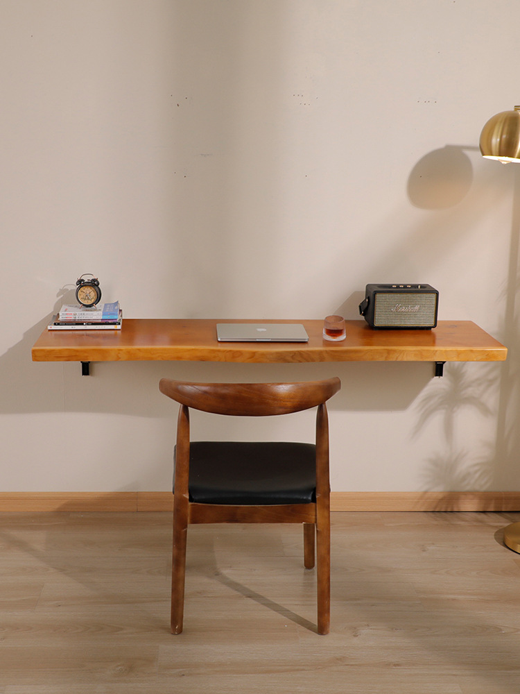 Wall-Mounted Dining Table Solid Wood Desk Hanging Table Wall Computer Table Small Apartment Table Folding Simple Bar Table