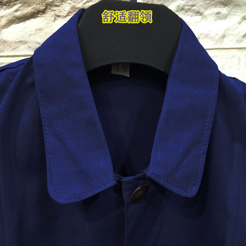 Single-layer spring and autumn middle-aged and elderly Chinese tunic men's military plainclothes coat Chinese style father blue costume a generation of hair