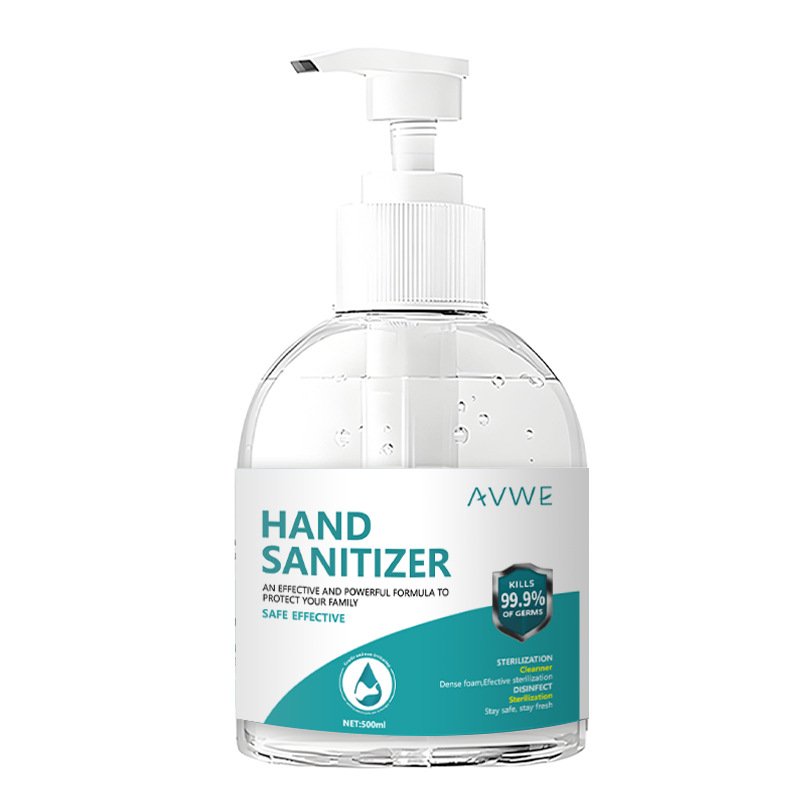 All-English No-Rinse Alcohol Disinfectant Gel 500ml Large Capacity Antibacterial Household Hand Sanitizer Cross-Border Wholesale