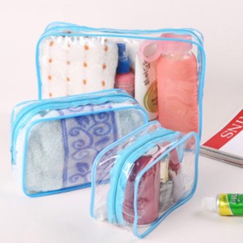 Korean Style Thickened PVC Storage Cosmetic Bag Large Capacity Ins Travel Dustproof and Waterproof Toiletry Bag Cosmetic Storage Bag