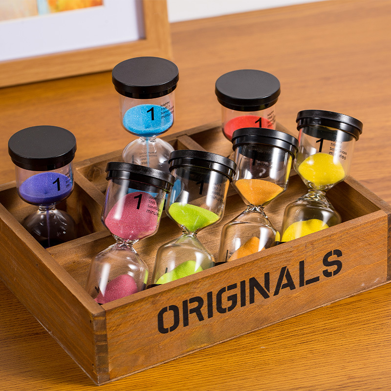 Оптовая продажа черных песочных часов таймер 1/3/5/10/15/20/30/45/60 минут креативный подарок песочные часы