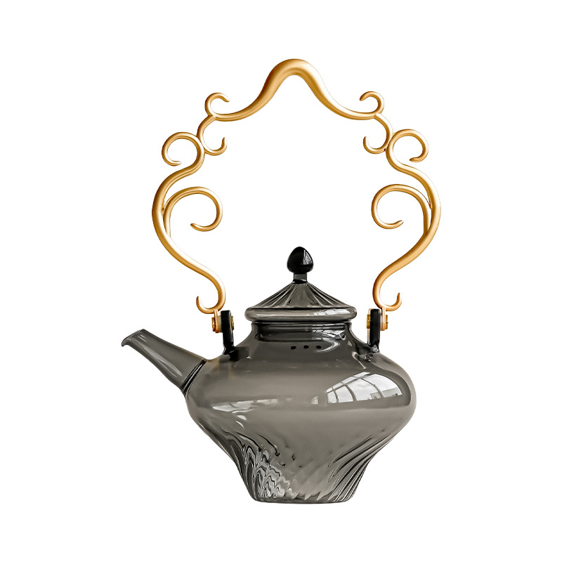 Jingshitang Namo Teapot with Handle, High Temperature Resistant Glass, Suitable for Open Flame Brewing, Flower Tea Pot, Electric Ceramic Stove Kettle, Household Tea Set