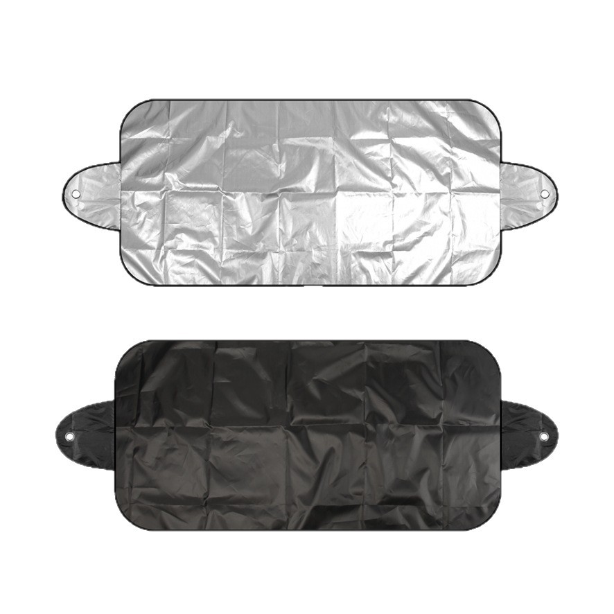 Car Sunshade Sunshade Front Windshield Double-Sided Black Silver Cloth Insulated Portable Sunshade