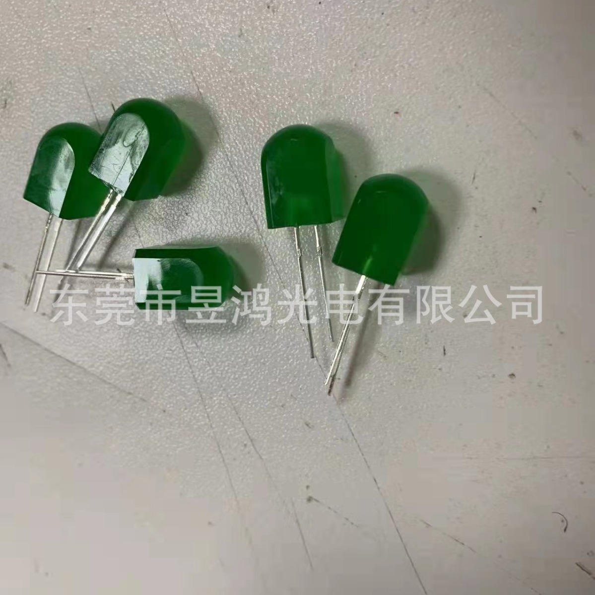 Factory Direct Sales F8*8 Green Hair Green Led Lamp Bead Tombstone Shape 8mm*8 Green Hair Green Light Emitting Diode Plug-In