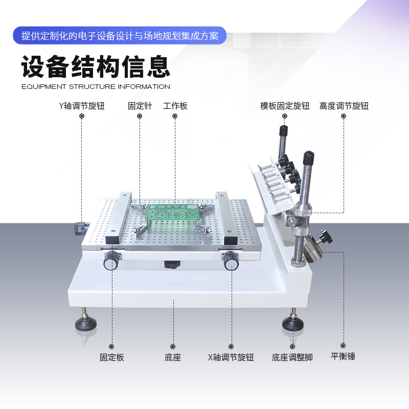 Huapi Zhengbang High-Precision Screen Printing Table Precision Red Glue Solder Paste Screen Printing Table Smt Manual Printing